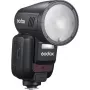 Blykstė Godox V100‑N Nikon – nešiojama TTL Li‑ion blykstė su nuimamu moduliu