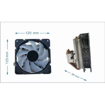 Oro aušintuvas Gembird CPU-HURACAN-ARGB-X140 12 cm Juoda Balta 800-1600 RPM