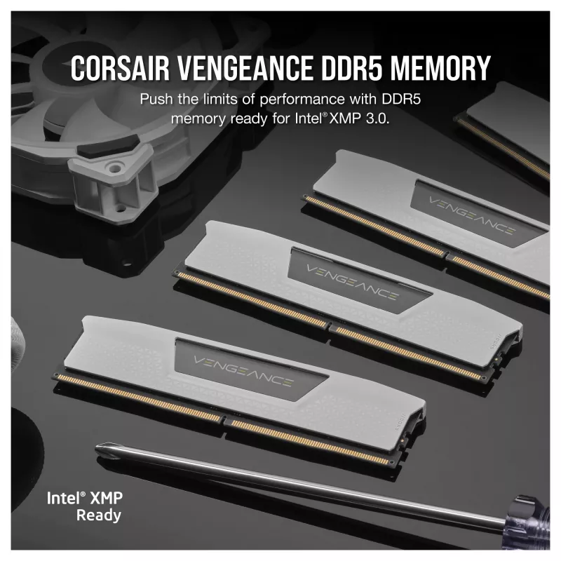Corsair Vengeance 32GB (2x16GB) DDR5 6400MHz CL36 atminties rinkinys staliniams kompiuteriams - Baltas