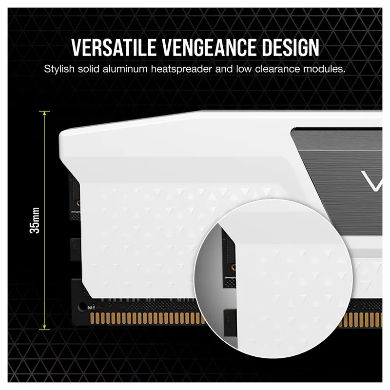Corsair Vengeance 32GB (2x16GB) DDR5 6400MHz CL36 atminties rinkinys staliniams kompiuteriams - Baltas