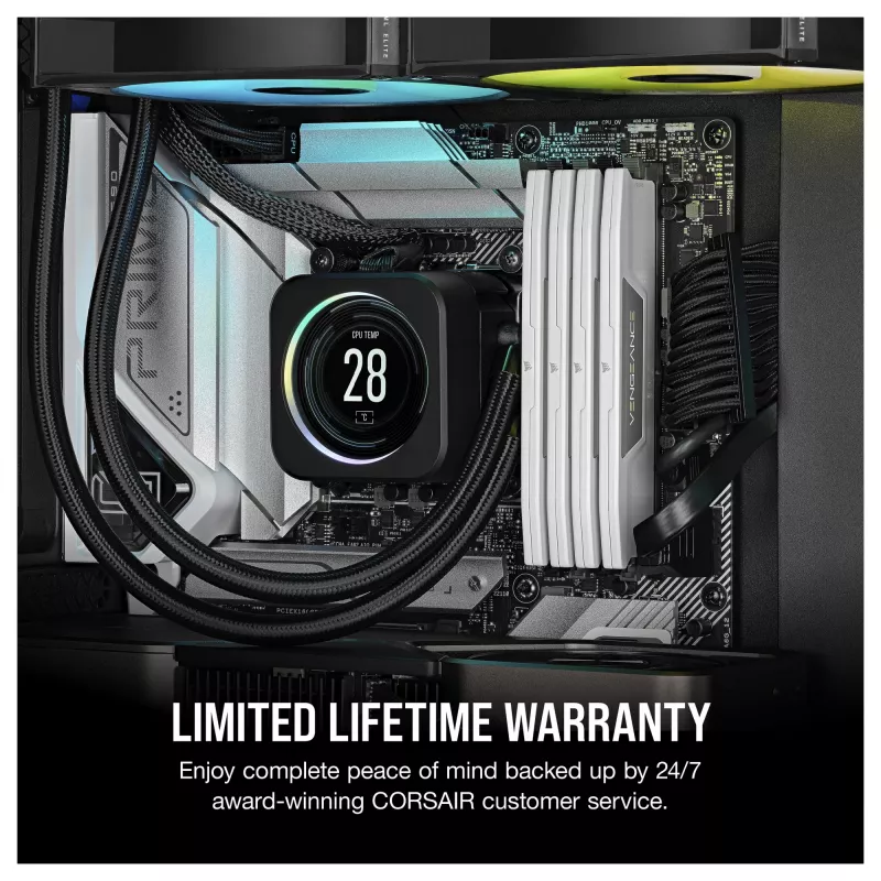 Corsair Vengeance 32GB (2x16GB) DDR5 6400MHz CL36 atminties rinkinys staliniams kompiuteriams - Baltas