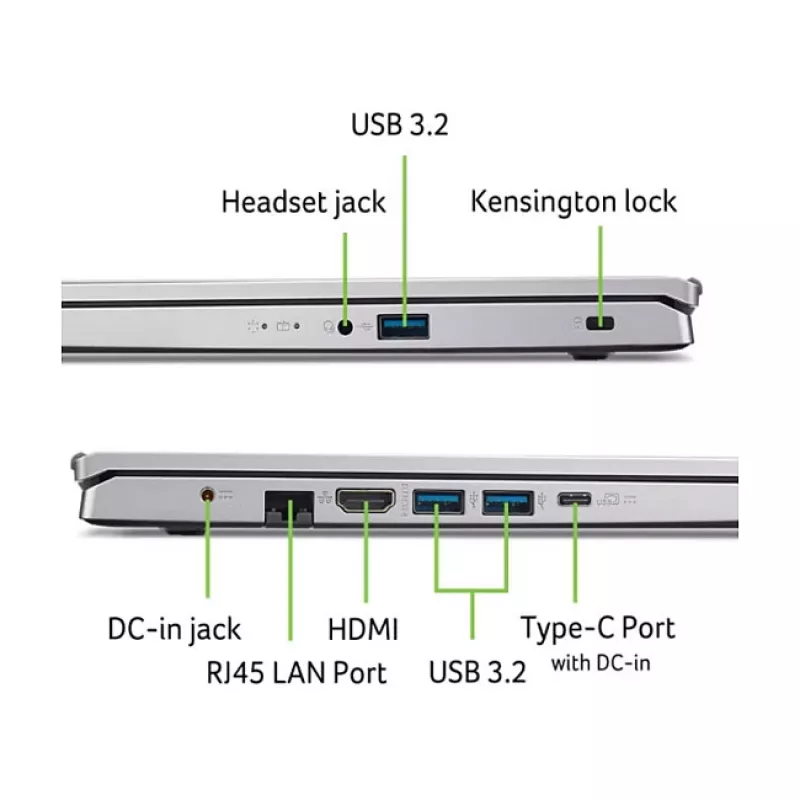 Nešiojamas kompiuteris Acer Aspire Go 15 AG15-42P-R1VS — 15.6 col. Full-HD IPS, Ryzen R7-5825U, 8GB RAM, 512GB SSD, Linux (eShell)