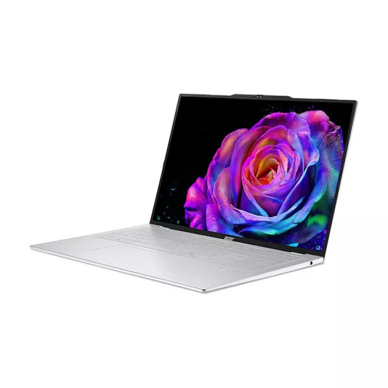 Nešiojamas kompiuteris Acer Swift Air 16 OLED SFA16-61M-R2T2 — AMD Ryzen AI 5 330, 16 colių WUXGA OLED, 16 GB RAM, 512 GB SSD, Windows 11 Home, sidabrinis