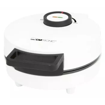 Vafelių keptuvė Clatronic WA 3832 – 1 apvalus vaflis, 1200 W, 20 cm plokštės, juoda/balta