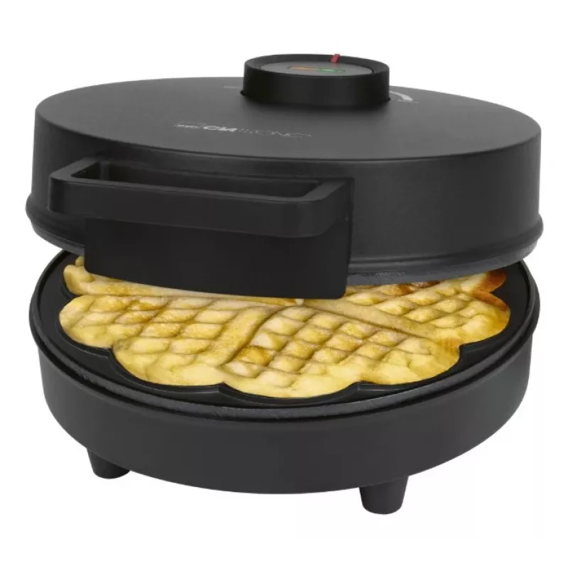 Clatronic WA 3832 širdelių formos vaflių kepėjas, juodas