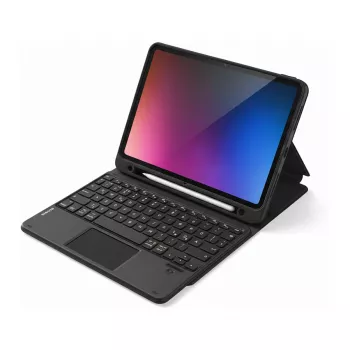 Klaviatūrinis dėklas Inateck KB002, skirtas iPad 11 – juodas, nuimama Bluetooth klaviatūra