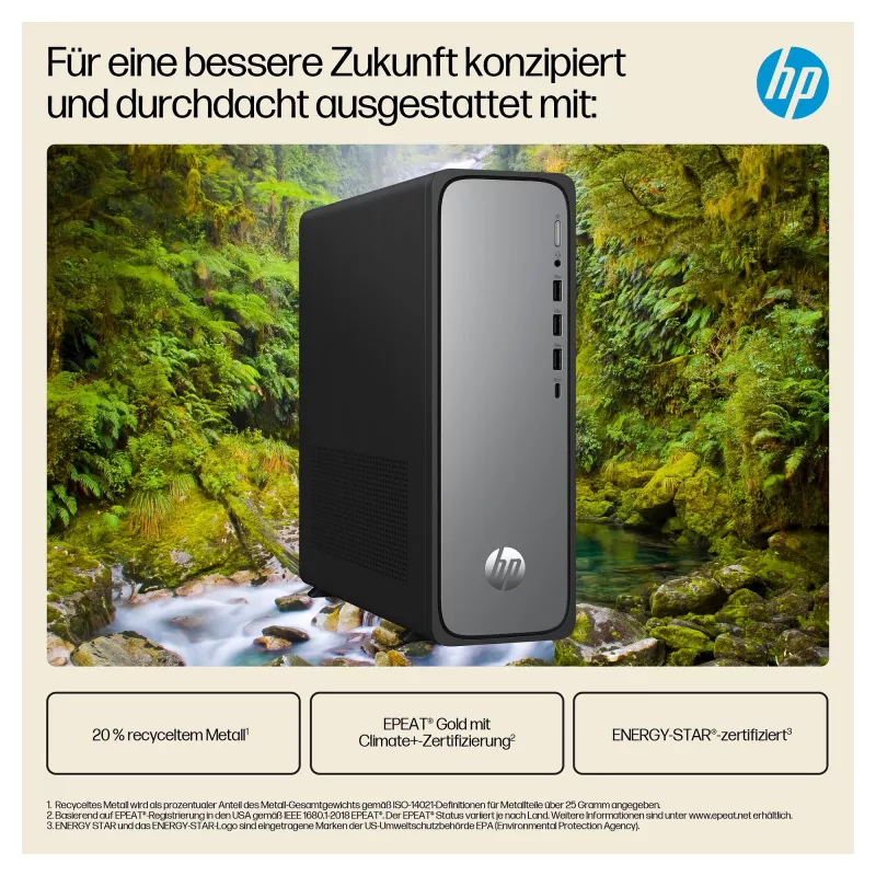 HP OmniDesk S03-0032ng - Plonas stalinis kompiuteris - Core i3 i3-14100 - Pilna sistema - Core i3