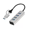 USB 3.0 4 prievadų USB-A šakotuvas 5 Gbit/s