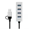 USB 3.0 4 prievadų USB-A šakotuvas 5 Gbit/s