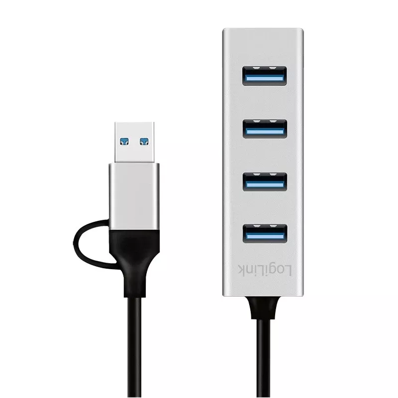 USB 3.0 4 prievadų USB-A šakotuvas 5 Gbit/s