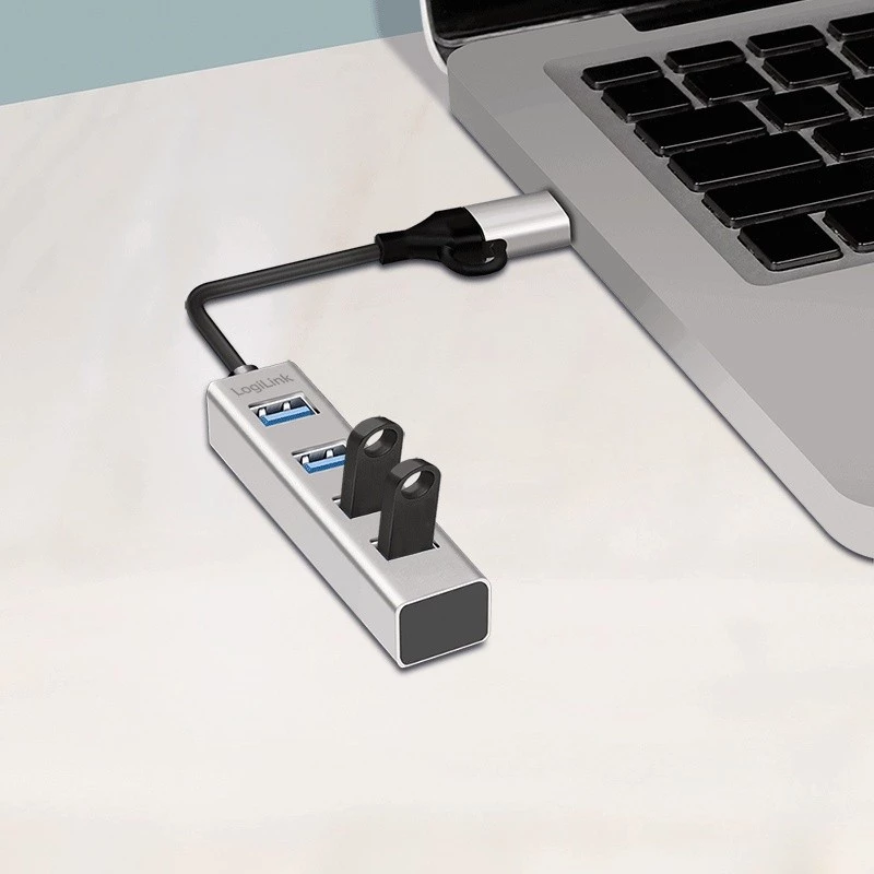 USB 3.0 4 prievadų USB-A šakotuvas 5 Gbit/s