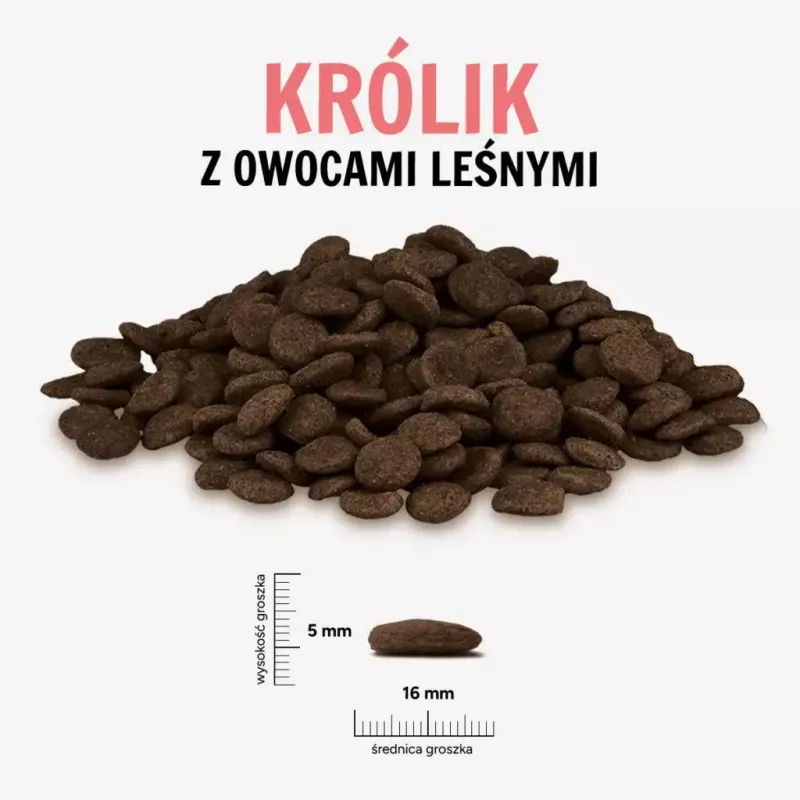 PAKA ZWIERZAKA sausas ėdalas triušiams su triušiena ir miško uogomis L 1,5 kg