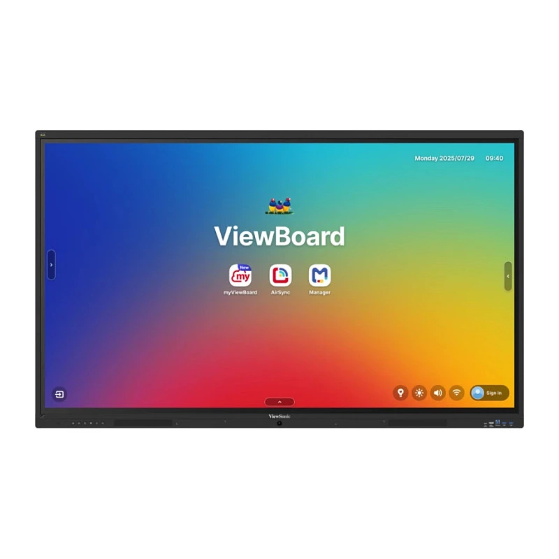 ViewBoard 41 serijos lietimui jautrus ekranas 65 colių UHD, Android 16 EDLA, IR 450 nitų, 2x20W + sub 15W + 8 masyvo mikrofonai, 3 x USB-C 8/128GB, 8 branduolių procesorius