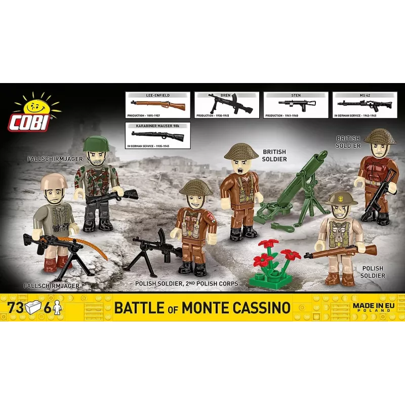 Konstruktorius Cobi Blocks Battle of Monte Cassino COBI-2063 Istorinis karinis dioramas