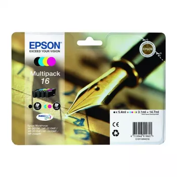 Rašalo kasetės Epson C13T16P84510 T16P8 XL rinkinys 6 spalvos (juoda, geltona, žydra, rausva, šviesiai žydra, šviesiai rausva)