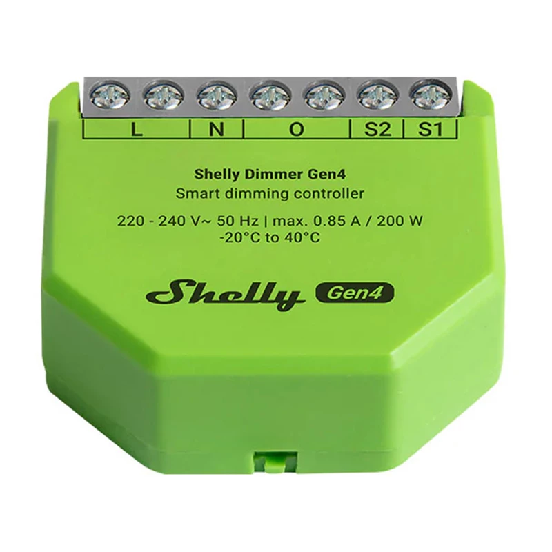 Shelly Dimmer Gen4 Green daugių protokolų jungtis