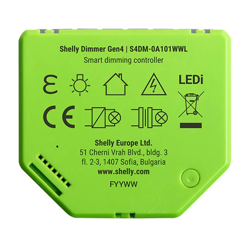 Shelly Dimmer Gen4 Green daugių protokolų jungtis