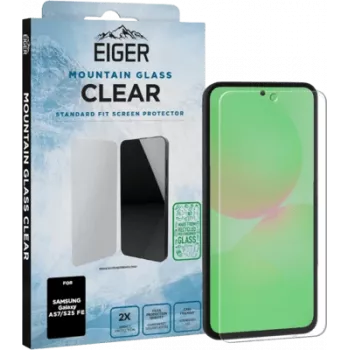 Eiger Mountain Glass Clear grūdinto stiklo ekrano apsauga, skirta Samsung Galaxy A57/S25 FE (EGSP01123)