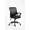 Biuro kėdė ActiveJet YK507 juoda – sukiojama ergonominė darbo kėdė, audinys/PU, reguliuojamas aukštis