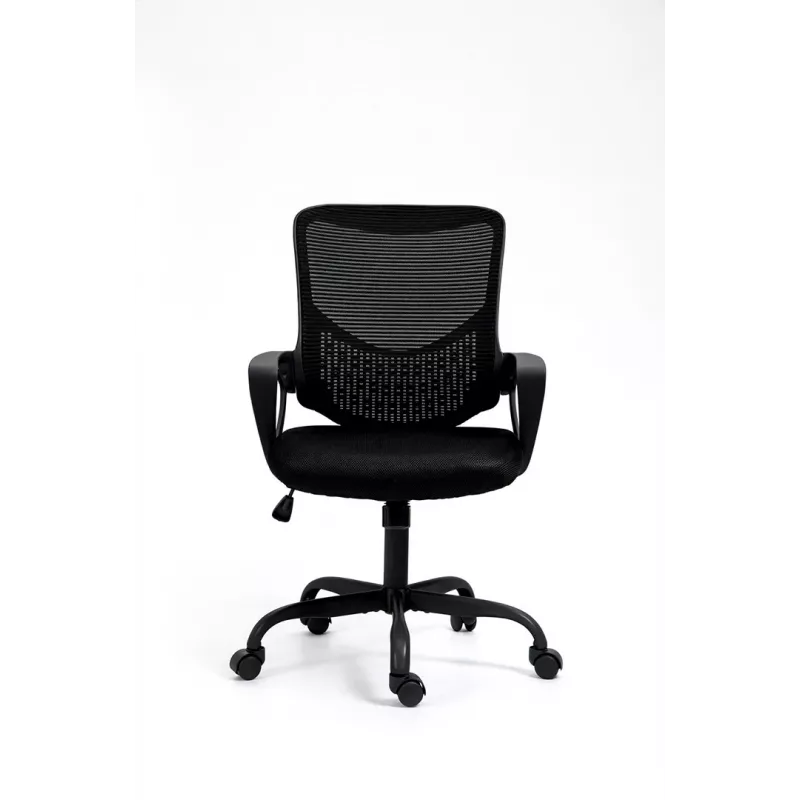 Biuro kėdė ActiveJet YK507 juoda – sukiojama ergonominė darbo kėdė, audinys/PU, reguliuojamas aukštis