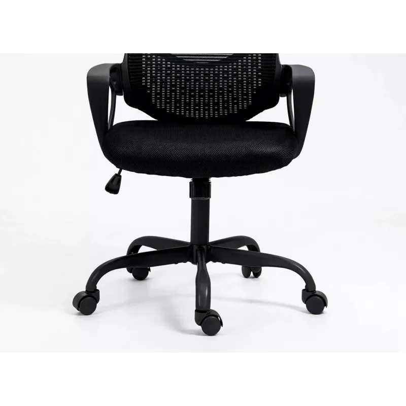Biuro kėdė ActiveJet YK507 juoda – sukiojama ergonominė darbo kėdė, audinys/PU, reguliuojamas aukštis