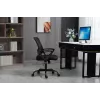 Biuro kėdė ActiveJet YK507 juoda – sukiojama ergonominė darbo kėdė, audinys/PU, reguliuojamas aukštis