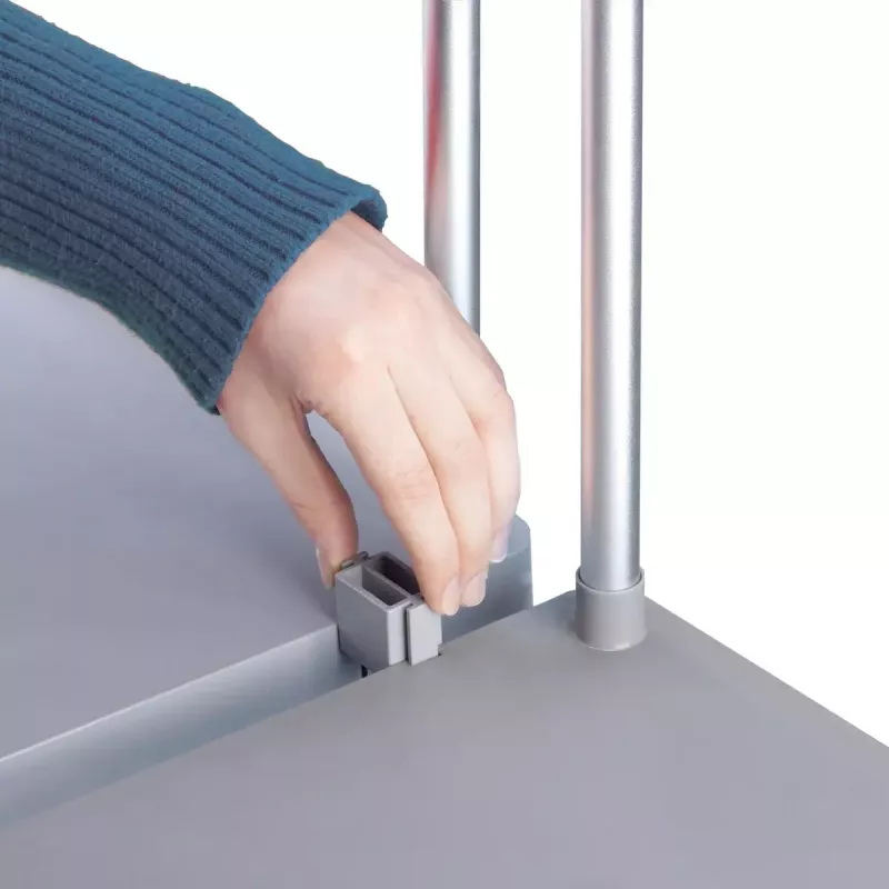 Laisvai pastatomas šiukšlių maišų laikiklis Hailo ProfiLine MSS XXXL — vidaus patalpoms, aliuminis/metalas/plastikas, 430×450×970 mm