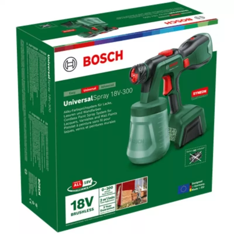 Akumuliatorinis purškimo pistoletas UniversalSpray 18V-300 solo (Žalia, be akumuliatoriaus ir įkroviklio, POWER FOR ALL ALLIANCE)
