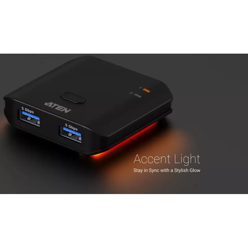 USB 3.2 Gen 1 2x2 jungiklis ATEN US4322 — 2 pagrindiniai / 2 įrenginiai, Type-A