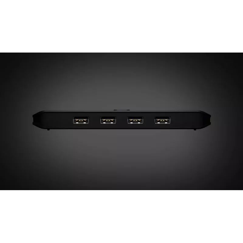 USB 2.0 jungiklis ATEN US4224 — 2 šeimininkai 4 įrenginiams, 480 Mbps, juodas