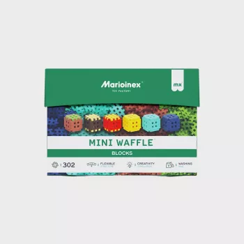 Konstrukciniai blokeliai Marioinex Mini Waffle 302 vnt. – sukraunami tarpusavyje jungiami statybiniai rinkiniai