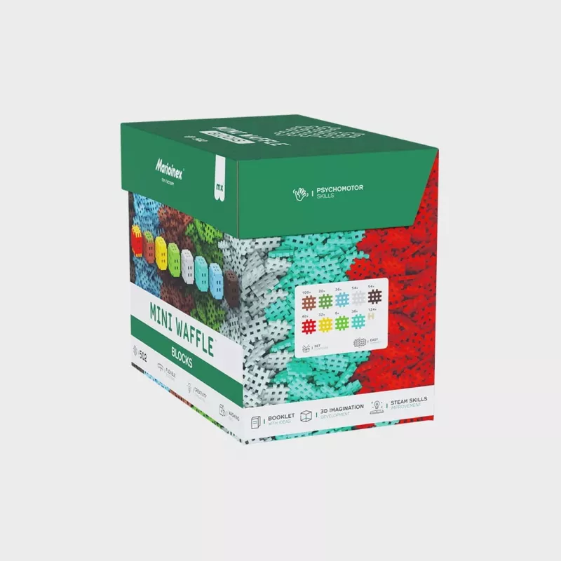Konstruktorius Marioinex Klocki Waffle Mini Blocks – 502 dalys