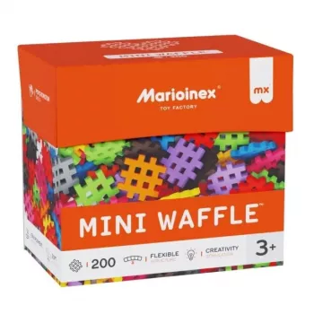 Statybiniai blokeliai Marioinex Mini Waffle 200 vnt. – plastikinis jungiamasis konstruktorius