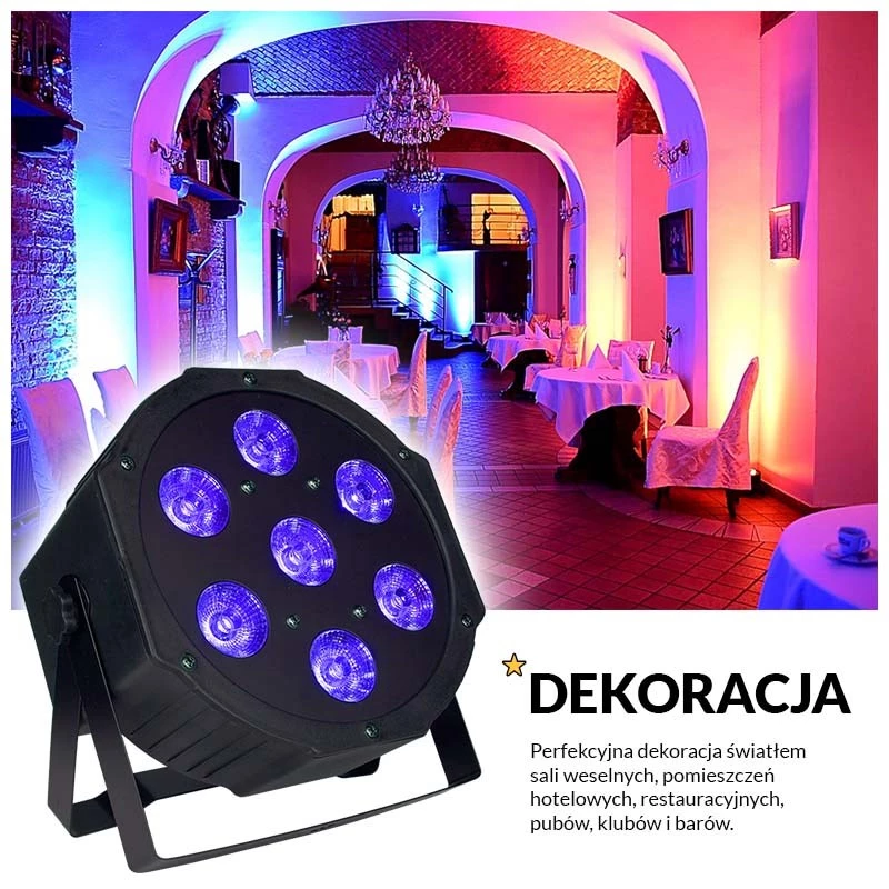 LIGHT4ME TRI PAR Basic 7x9 - LED sceninis prožektorius
