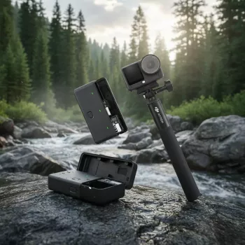 Veiksmo kamera DJI Osmo Action 6 Adventure Combo — 38 MP, 4K Ultra HD, 1/1.1 colio CMOS, 155° matymo laukas, 2x skaitmeninis priartinimas