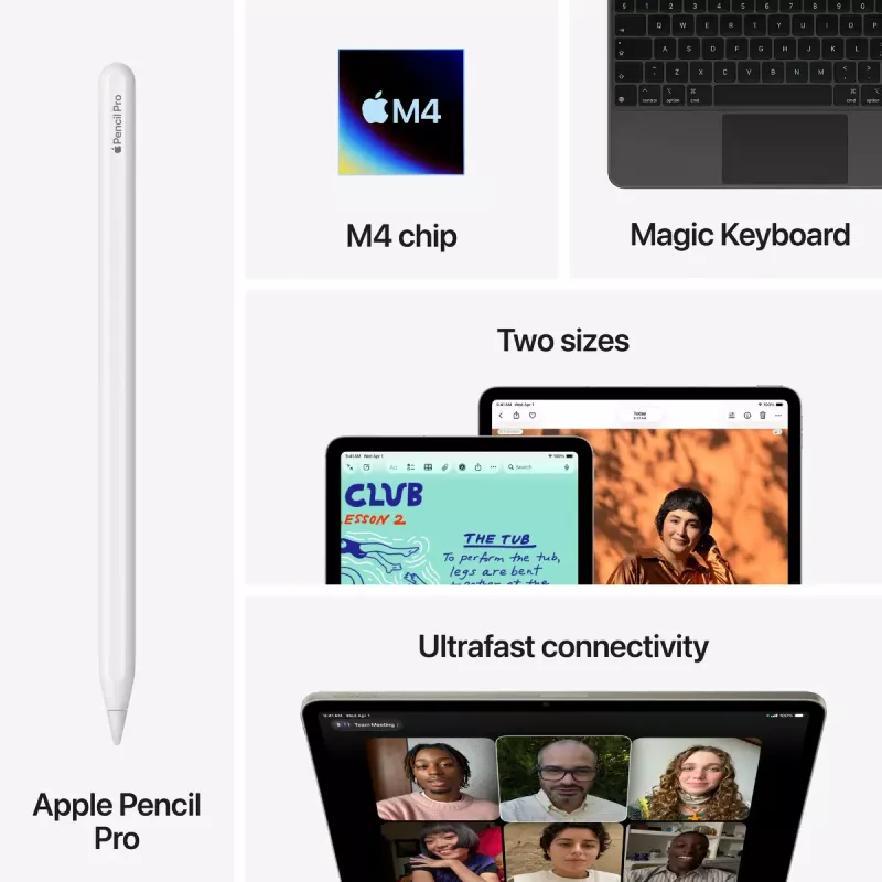 Planšetinis kompiuteris Apple iPad Air 11 colių M4 Wi‑Fi + Cellular 512GB, 11 colių LED 2360×1640, 12GB RAM, 12MP kameros, Starlight