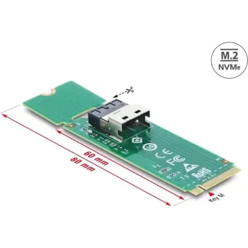 Konverteris M.2 Key M į 1× SFF-8654 4i DELOCK 64361