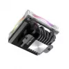 CPU aušintuvas Akasa SOHO H6L RGB baltas – žemo profilio radiatorius su RGB ventiliatoriumi, skirtas mini-ITX kompaktiškoms sistemoms