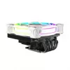 CPU aušintuvas Akasa SOHO H6L RGB baltas – žemo profilio radiatorius su RGB ventiliatoriumi, skirtas mini-ITX kompaktiškoms sistemoms