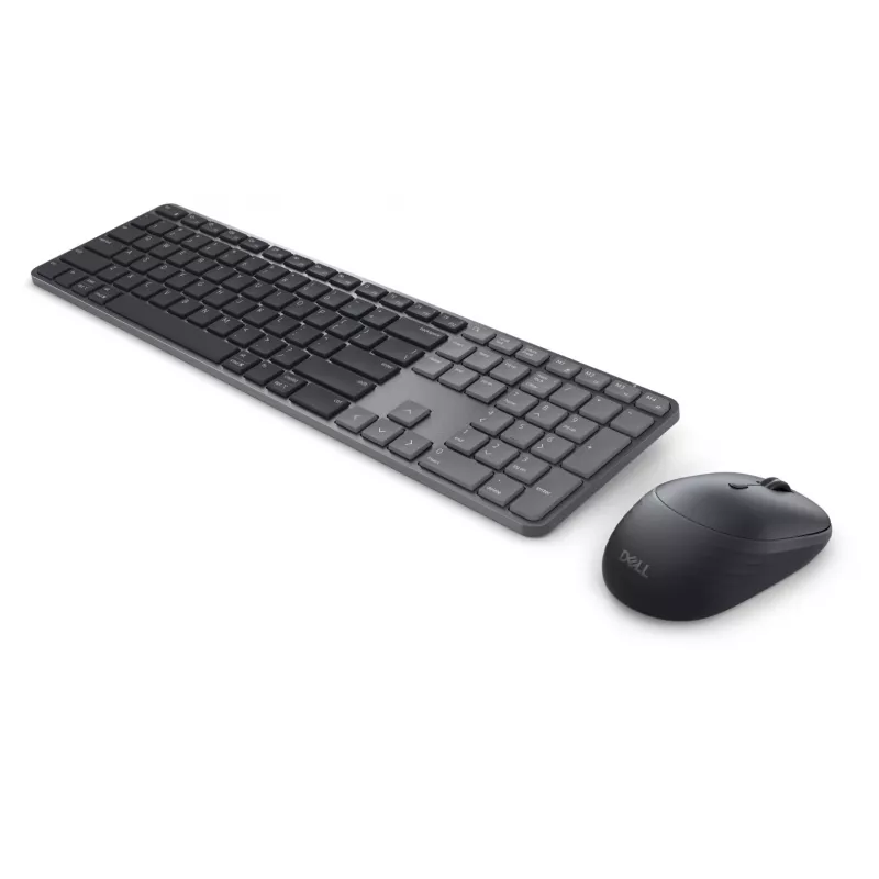 Dell Pro 7 Slim klaviatūra ir pelė | KM726 | Belaidis klaviatūros ir pelės rinkinys | Rusiškas išdėstymas | Bluetooth | Juoda