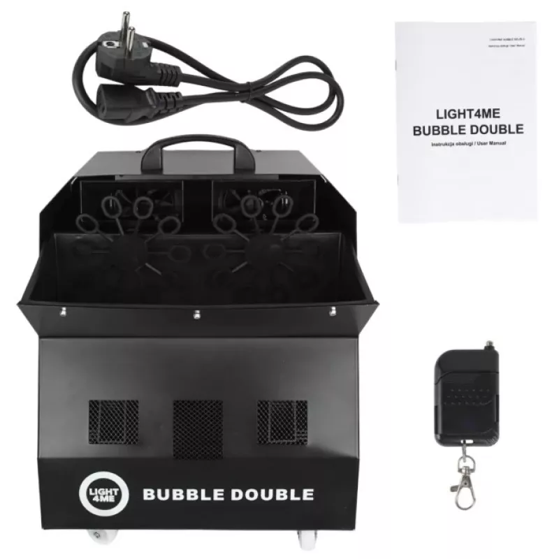 LIGHT4ME BUBBLE DOUBLE - Burbulų mašina 300W, belaidis nuotolinio valdymo pultelis