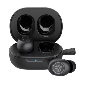 Jlab JBuds Mini tikri belaidžiai ausinukai – juodi, Bluetooth, į ausį, su integruotu mikrofonu