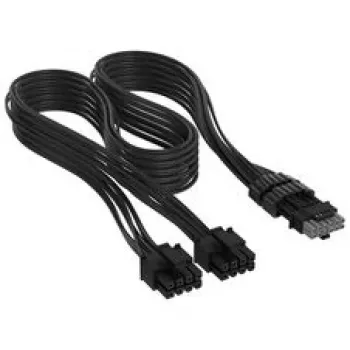 Corsair Premium Sleeved 2x 8-Pin į 12V-2x6 laidas, Type-4 maitinimo šaltiniams - juodas