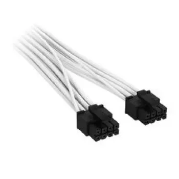 Corsair Premium Sleeved 2x 8-Pin į 12V-2x6 laidas, Type-5 maitinimo šaltiniams - Baltas