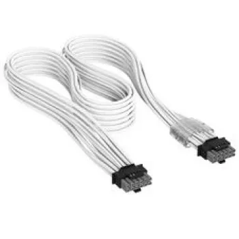 Corsair Premium Sleeved 12V-2x6 į 12V-2x6 laidas, Universalus - Baltas