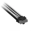 Corsair Premium Sleeved 12V-2x6 į 12V-2x6 laidas, universalus - juodas/baltas