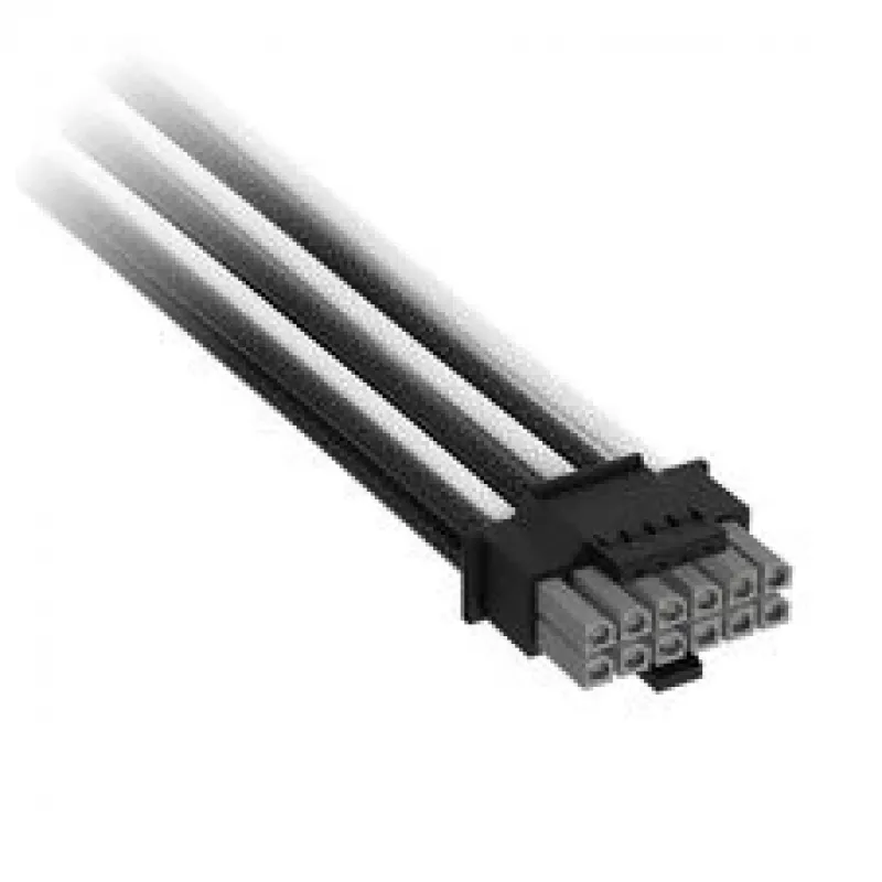 Corsair Premium Sleeved 12V-2x6 į 2x 6+2 kontaktų PCIe kabelis, Universalus - juoda/balta
