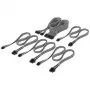 Corsair Premium Sleeved DC Cable Starter Kit, skirtas Type-5 maitinimo šaltiniui – juoda/balta