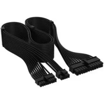 Corsair Premium Sleeved 24-pin ATX laidas, Gen 5, Type-5 maitinimo šaltiniui - juodas