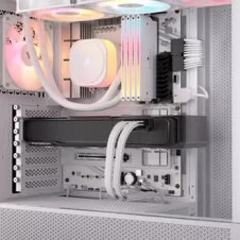 Corsair Premium Sleeved 24 kaiščių ATX kabelis, Gen 5, Type-5 maitinimo šaltiniui - Baltas